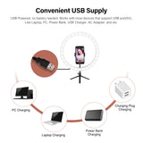 Selfie Ring Light with Desktop Tripod LED Ring Light Mini LED Camera Makeup Ringlight Compatible for iPhone Android Phones