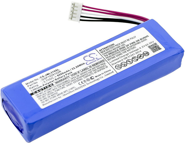 6000mAh Battery - CS-JML310SL / Li-Polymer / Volts: 3.7