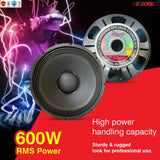 18 inch Subwoofer Replacement PRO DJ Speaker Sub Woofer Loudspeaker Wide Full Range Loud 2500W PMPO 8 Ohms 5 Core Ratings (18-220 12 AL)