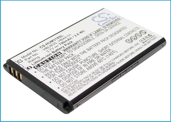 700mAh Battery - CS-HUM318SL / Li-ion / Volts: 3.7