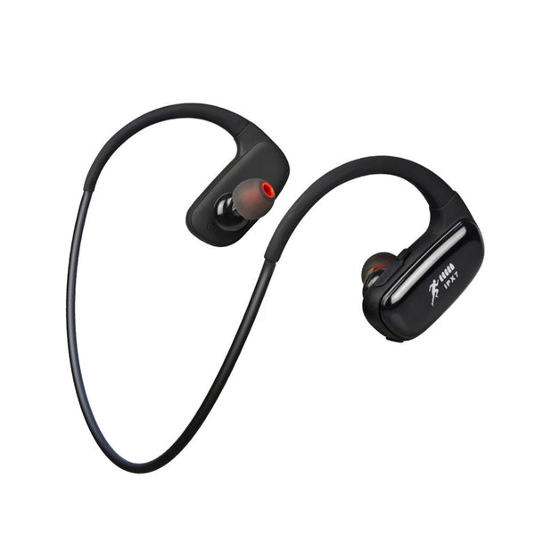 CYBORIS 16GB Built-in Memory MP3 Player Bluetooth Headset Running Earphone IPX7 Waterproof Sports Wireless Stereo Earbud, Rear-mounted Dual Input headphones HIFI Sound Quality with Mic