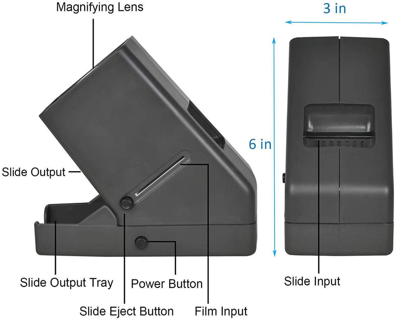 USB Powered 35mm Negative Slide Film Viewer, Old Slides Scanner Portable LED Lighted Negative Viewing – 3X Magnification, Handheld Projector Suit for 2 × 2 Slides,Amazon banned