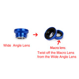 Phone Camera Lens Kit Magnetic 180°Fisheye Lens 0.67xWide Angle 10X Macro Lens