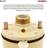 Compression Horn Tweeter Driver Unit Screw-On Speaker 8 ohms High Frequency 5 Core DU 1250XRatings Online