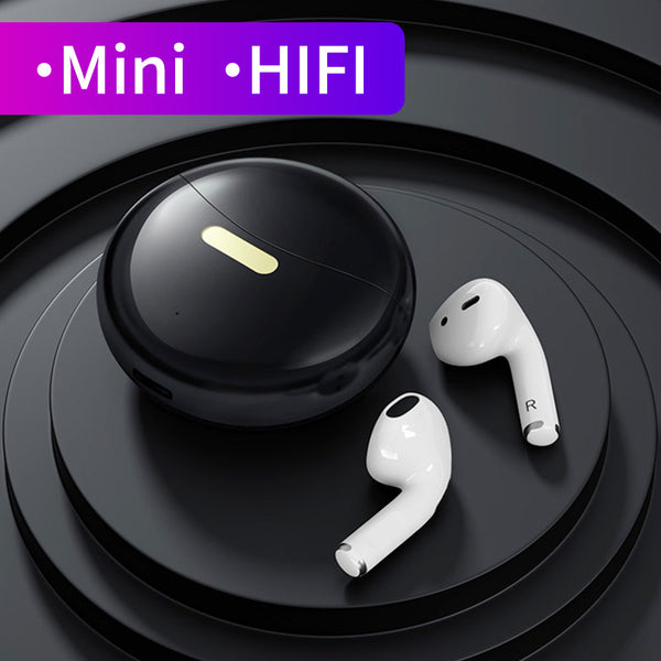 TWS Mini Hifi Deep Bass Wireless Bluetooth Earphone,BT 5.0 Touch Control Earplugs with Charging Compartment Sports Headphones