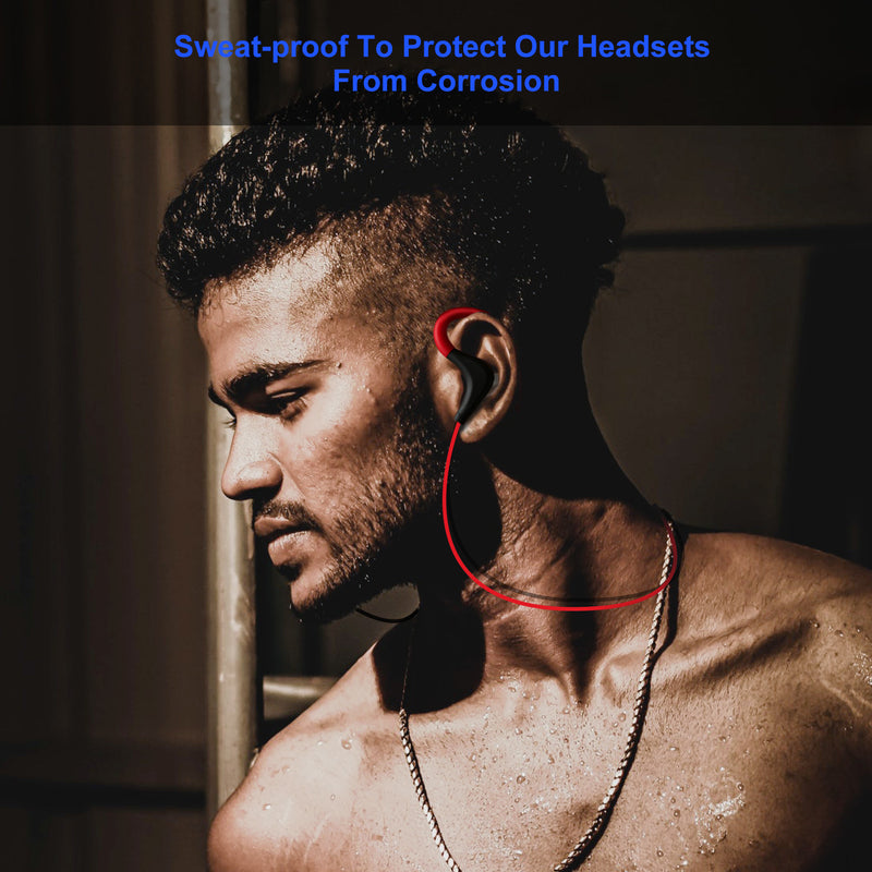 Wireless Headsets V4.1 Sport In-Ear Stereo Headphones Sweat-proof Noise Canceling Earphones Back-Headphone