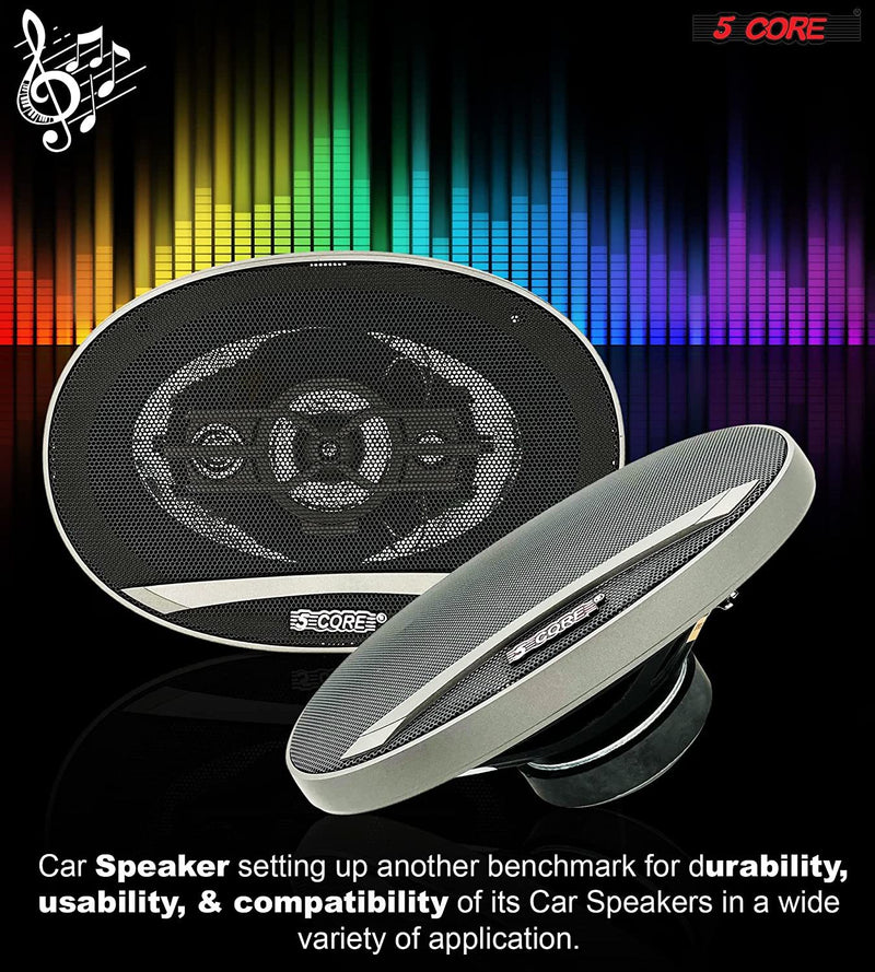 Car Speaker Coaxial 3 Way 6X9 Sold in Pair 800 Watts PMPO Full Range Speakers for Car Audio Premium Quality 5 Core CS 69 17
