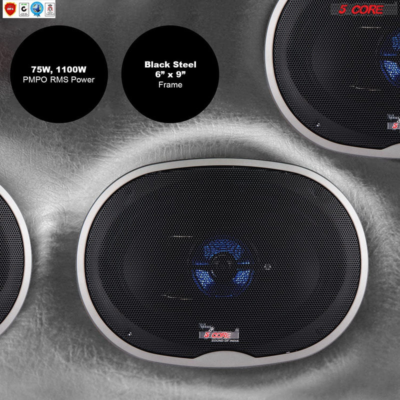 Car Speaker Coaxial 3 Way 6X9 Sold in Pair 800 Watts PMPO Full Range Speakers for Car Audio Premium Quality 5 Core CS6922
