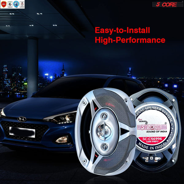 Car Speaker Coaxial 3 Way 6X9 Sold in Pair 800 Watts PMPO Full Range Speakers for Car Audio Premium Quality 5 Core CS6996