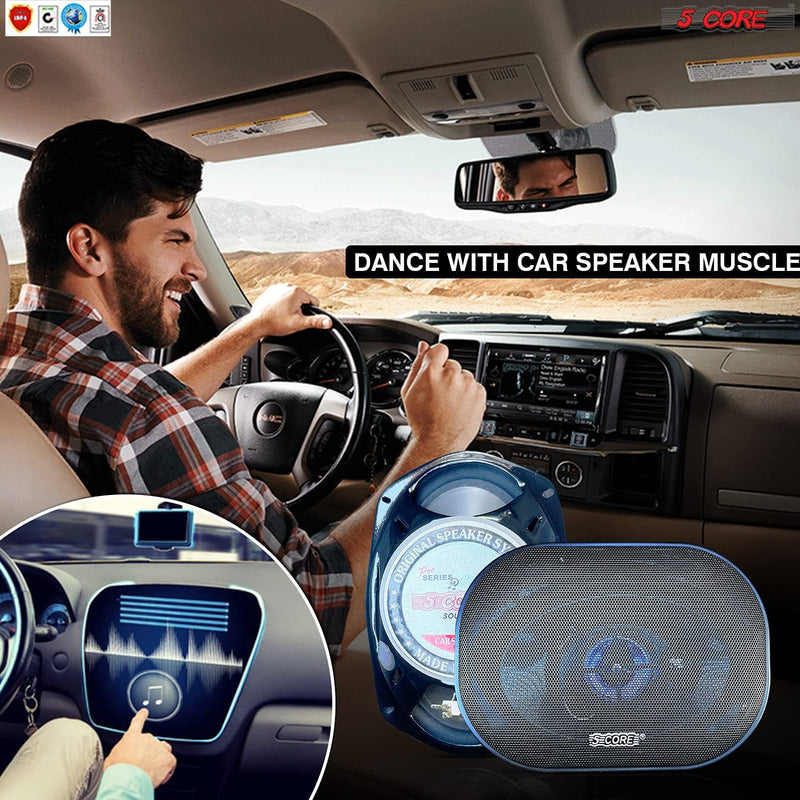 Car Speaker Coaxial 3 Way 6X9 Sold in Pair 800 Watts PMPO Full Range Speakers for Car Audio Premium Quality 5 Core CS 6903