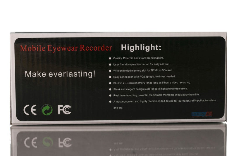 Digital Video Recording Sunglasses Spy Camcorder Easy PC Connectivity
