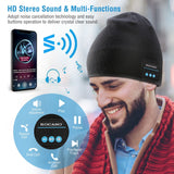 Soft Wireless Beanie Headphone Hat Wireless V4.2 Noise Cancellation Stereo Earphones Cap