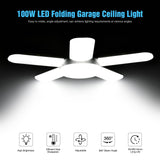 E26/E27 LED Adjustable Ceiling Garage Light Deformable Light with 5 Panels