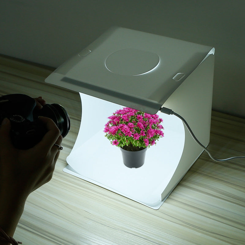 Mini Photo Studio Box Photography Shooting Light Tent Kit Foldable LED Light Box Kit