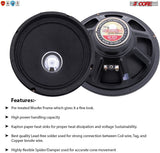 8 inch Subwoofer Replacement DJ Speaker Sub Woofer Loudspeaker Wide Full Range Loud Black 5 Core SP 872 B Ratings