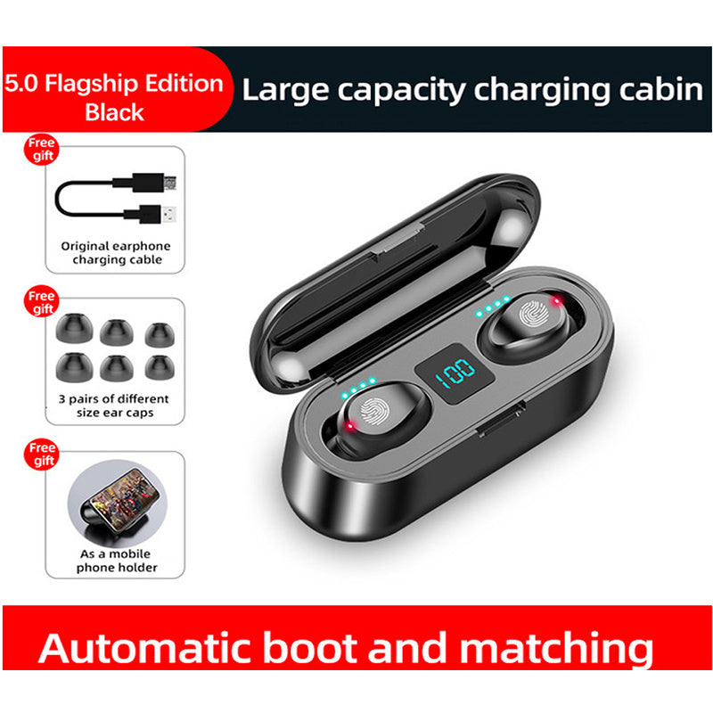 8D Stereo True Wireless Bluetooth Earbuds With 1200mAh Charging Case