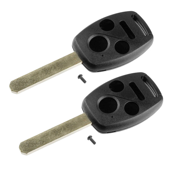 2Pcs Keyless Entry Remote Shell Case Fit For Honda Accord 2008-2012 Car Key Fob Pad Replacement