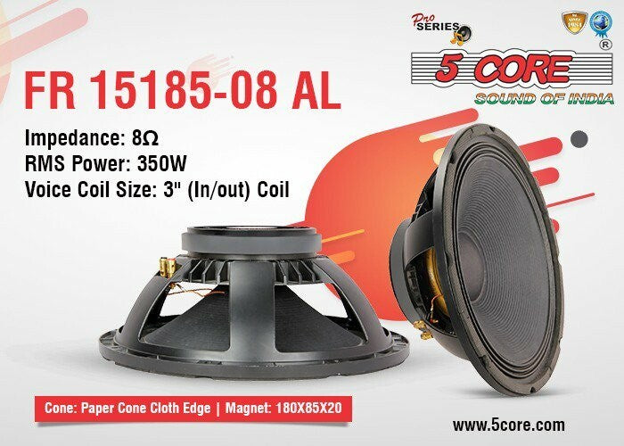 12 inch Subwoofer Replacement DJ Speaker Sub Woofer Loudspeaker Wide Full Range Loud 5 Core 12-155 08 AL