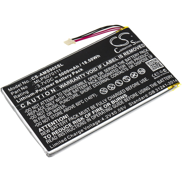 5000mAh Battery - CS-AMS905SL / Li-Polymer / Volts: 3.7