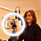 9" Dimmable LED Ring Light w/ Tripod Phone Selfie Camera Studio Photo Video Makeup Lamp