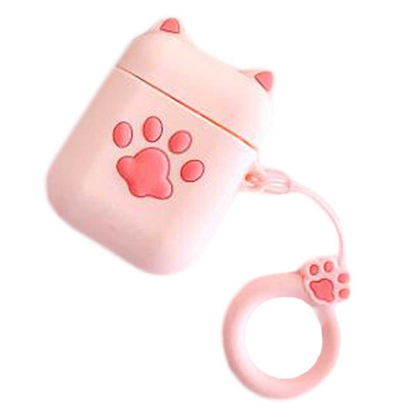 Pink Cartoon Cat Claw Silicone Protective Case for Wireless Headphones Cute Bluetooth Wireless Earbuds Headphones Case