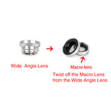 Phone Camera Lens Kit Magnetic 180°Fisheye Lens 0.67xWide Angle 10X Macro Lens