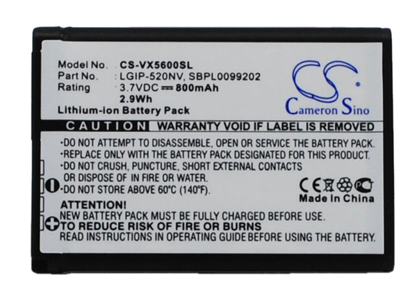 800mAh Battery - CS-VX5600SL / Li-ion / Volts: 3.7