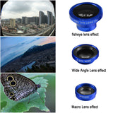 Phone Camera Lens Kit Magnetic 180°Fisheye Lens 0.67xWide Angle 10X Macro Lens