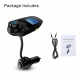 Bluetooth Wireless Car FM Transmitter AUX Stereo Receiver Adapter 2 USB Charger