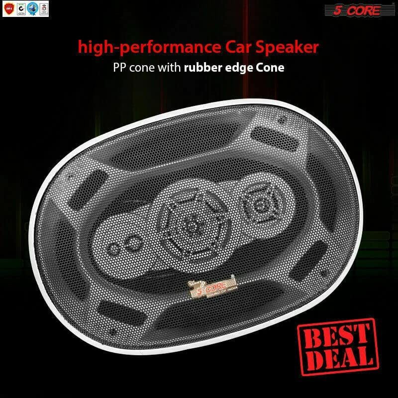 Car Speaker Coaxial 3 Way 6X9 Sold in Pair 1600 Watts PMPO Full Range Speakers for Car Audio Premium Quality 5 Core CS6983