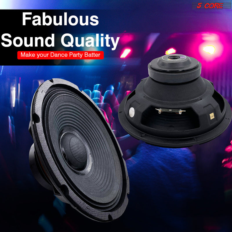 12 inch Subwoofer Replacement DJ Speaker Sub Woofer Loudspeaker Wide Full Range Loud 5 Core FR 12135 WR Ratings